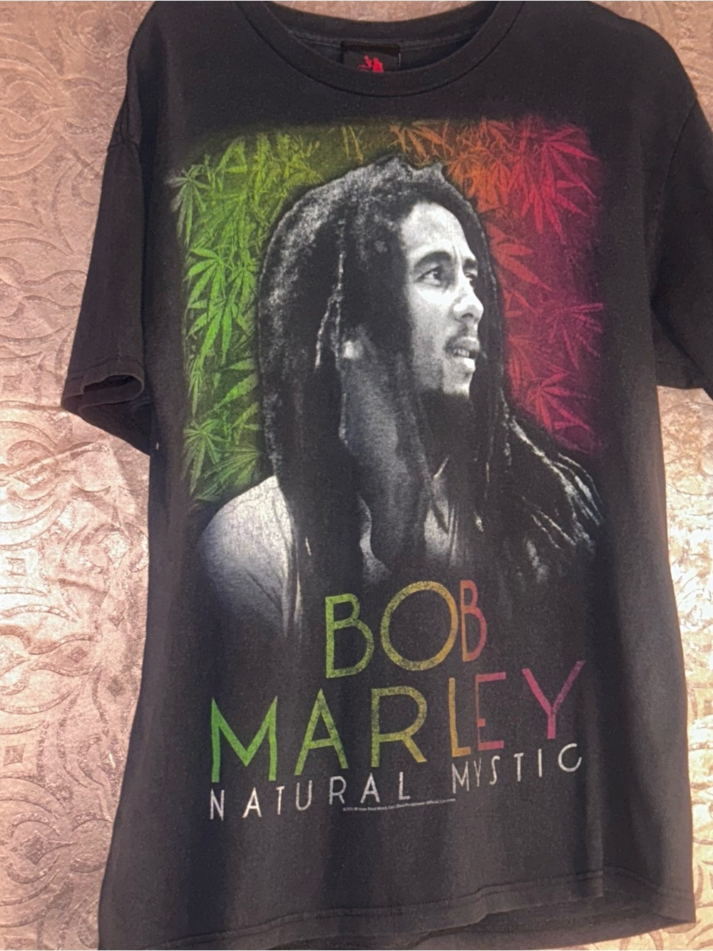 Black Graphic Bob Marley Natural Mystic Tee